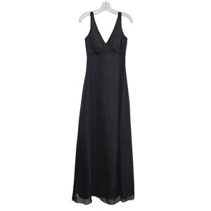 Whimsigoth Black Sleeveless Chiffon Overlay Babydoll Gown Maxi Dress‎ 10 Witchy